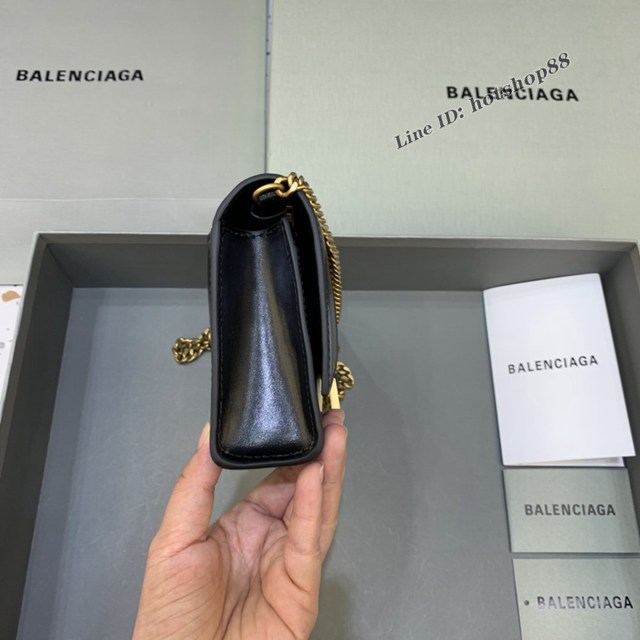 Balenciaga專櫃爆款鱷魚紋迷你女士肩背包 巴黎世家沙漏鏈條斜挎包 fyj1876